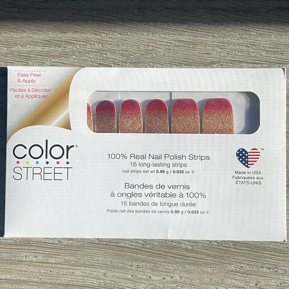 Color Street Nail Strips Sparkly Ombré Gold 2 Fuchsia-Sunset Boulevard 2 for $18 - Picture 5 of 8